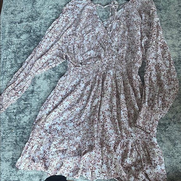 Floral Long Sleeve Dress - Picture 1 of 5